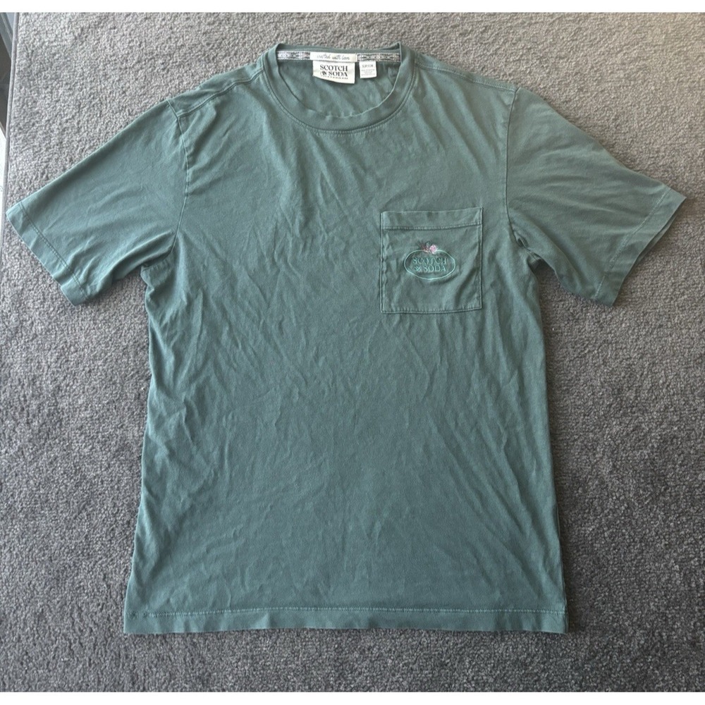 Scotch Soda Men's‎ Green Pocket Casual Adult T-Shirt Size Small